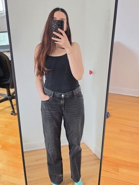 Old Navy Black Straight-Leg Jeans - Women's